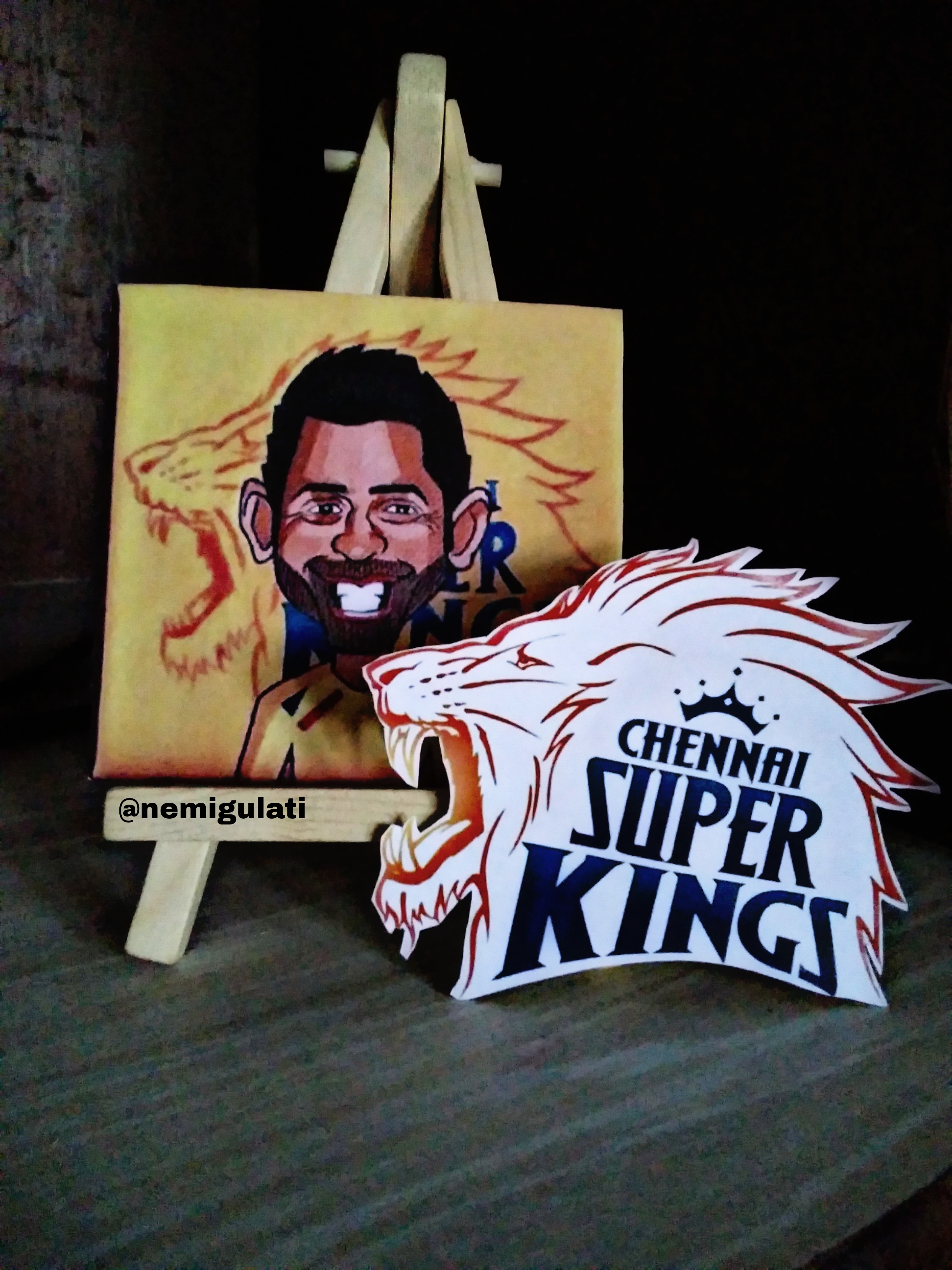 Drawing MS Dhoni | CSK💛 IPL 2021 | Chennai Super Kings - YouTube